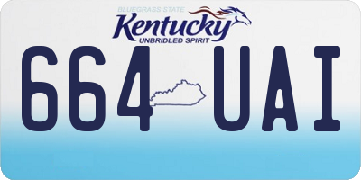 KY license plate 664UAI