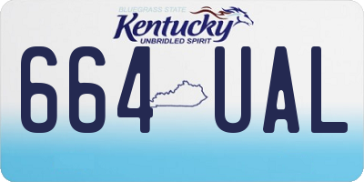 KY license plate 664UAL