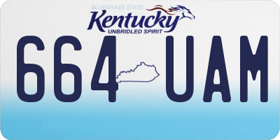 KY license plate 664UAM