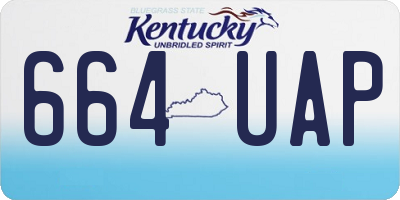 KY license plate 664UAP
