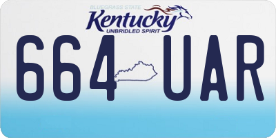 KY license plate 664UAR