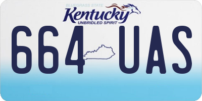 KY license plate 664UAS