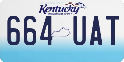 KY license plate 664UAT