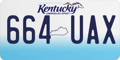 KY license plate 664UAX
