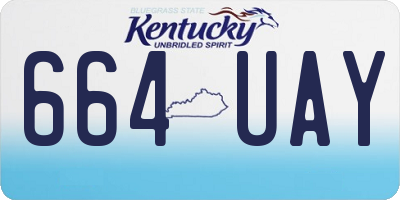KY license plate 664UAY