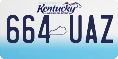 KY license plate 664UAZ