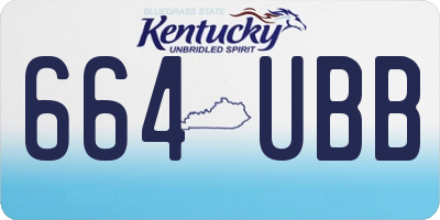 KY license plate 664UBB