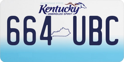 KY license plate 664UBC