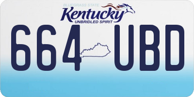 KY license plate 664UBD
