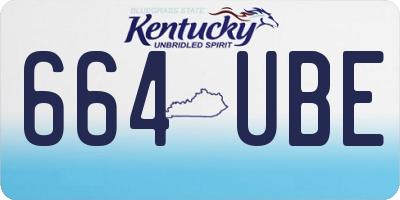 KY license plate 664UBE