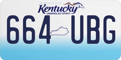 KY license plate 664UBG