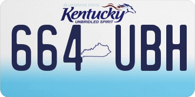KY license plate 664UBH