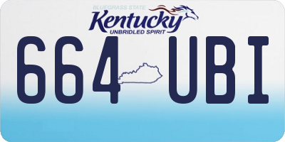 KY license plate 664UBI