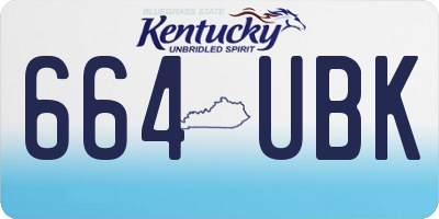KY license plate 664UBK