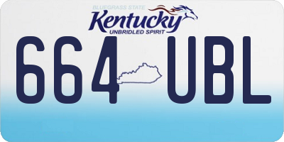 KY license plate 664UBL