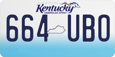 KY license plate 664UBO