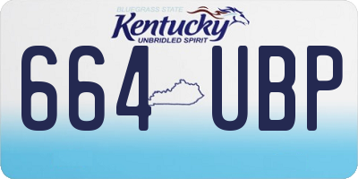 KY license plate 664UBP
