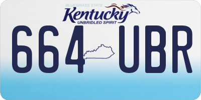 KY license plate 664UBR