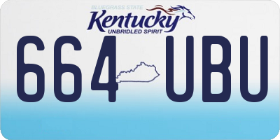 KY license plate 664UBU