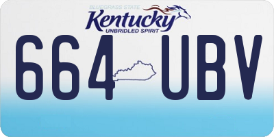 KY license plate 664UBV