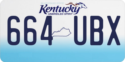 KY license plate 664UBX