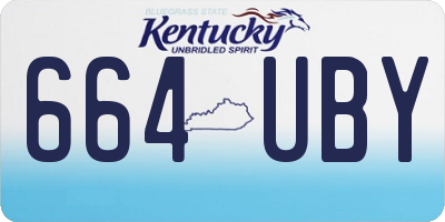 KY license plate 664UBY