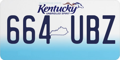 KY license plate 664UBZ