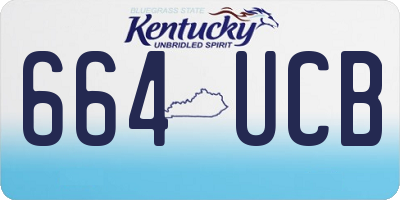 KY license plate 664UCB