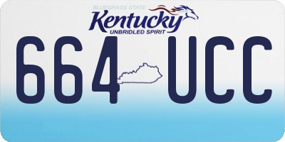 KY license plate 664UCC