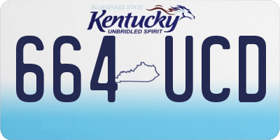 KY license plate 664UCD