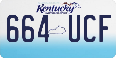 KY license plate 664UCF
