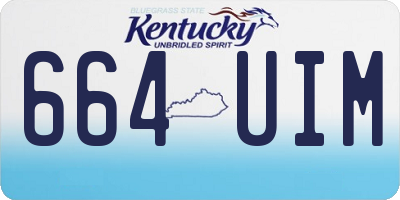 KY license plate 664UIM