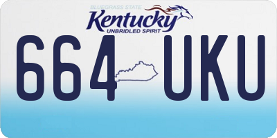 KY license plate 664UKU