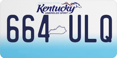 KY license plate 664ULQ