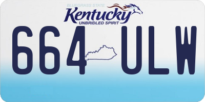 KY license plate 664ULW