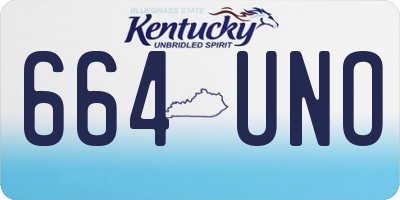 KY license plate 664UNO