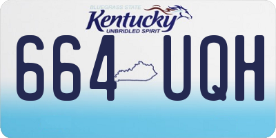 KY license plate 664UQH