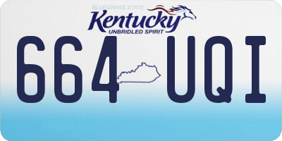 KY license plate 664UQI