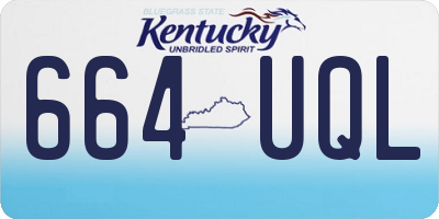 KY license plate 664UQL