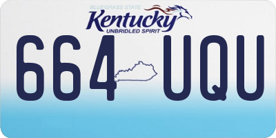 KY license plate 664UQU