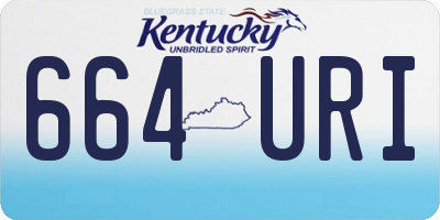 KY license plate 664URI