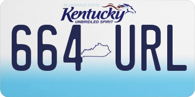 KY license plate 664URL
