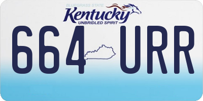 KY license plate 664URR