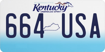 KY license plate 664USA