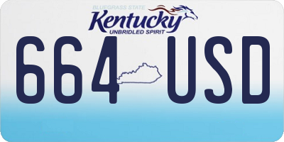 KY license plate 664USD