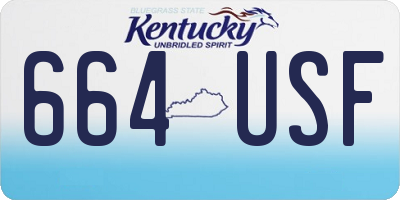 KY license plate 664USF