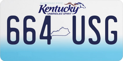 KY license plate 664USG