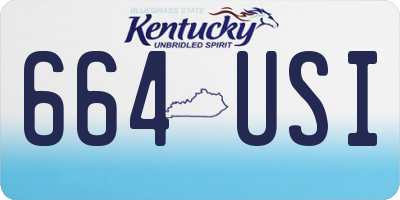 KY license plate 664USI