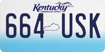 KY license plate 664USK