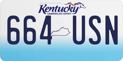 KY license plate 664USN
